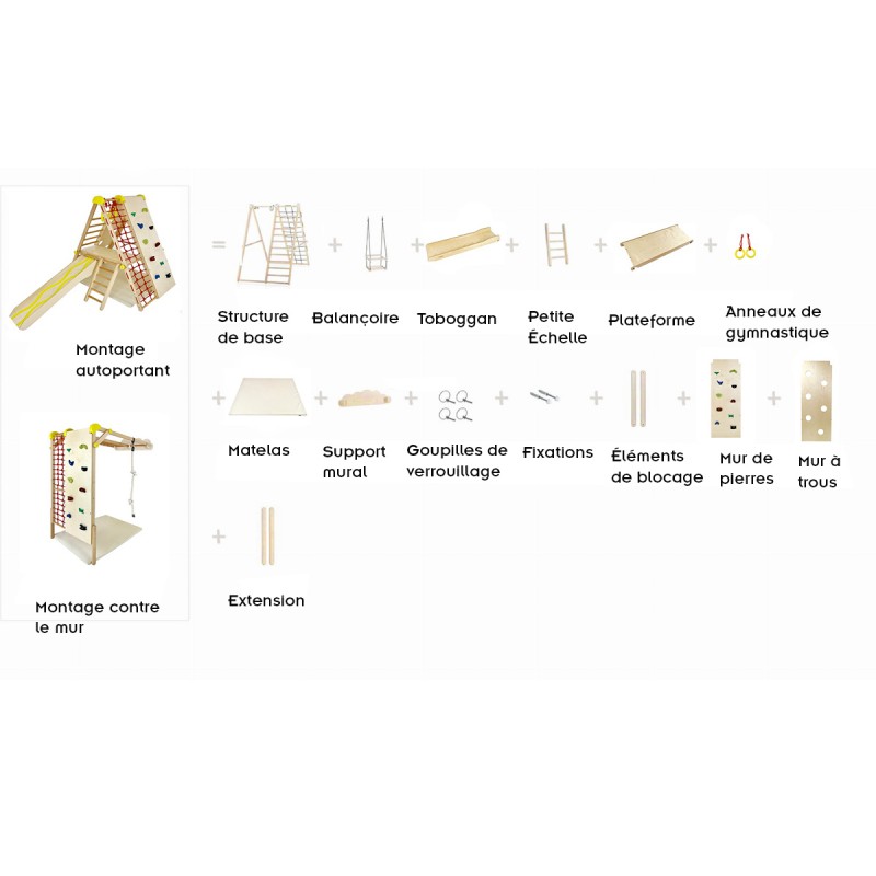Grande échelle pour apprendre à grimper