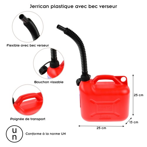 Jerrican plastique polyéthylène avec bec verseur 2