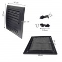 Grille d'aération intérieur extérieur avec moustiquaire 140x140mm