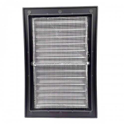 Grille intérieur extérieur plastique avec moustiquaire 140x210mm 2