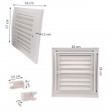 Grille de ventilation plastique 140x140 mm