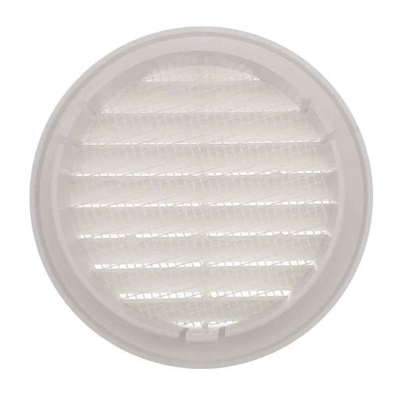 Grille ronde pour gaine et PVC avec moustiquaire Ø100