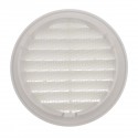 Grille ronde pour gaine et PVC avec moustiquaire Ø100