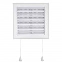 Grille intérieur avec moustiquaire et tirette  140x140mm