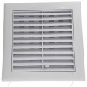 Grille intérieur avec moustiquaire et tirette  140x140mm