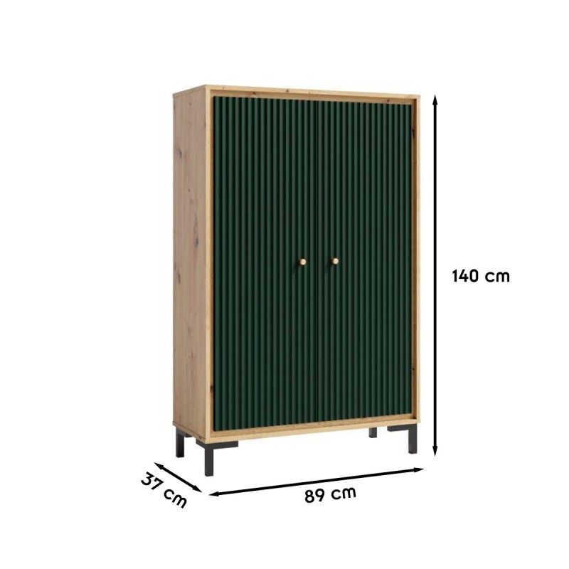 PARII Armoire à Portes bois etagères design tendance