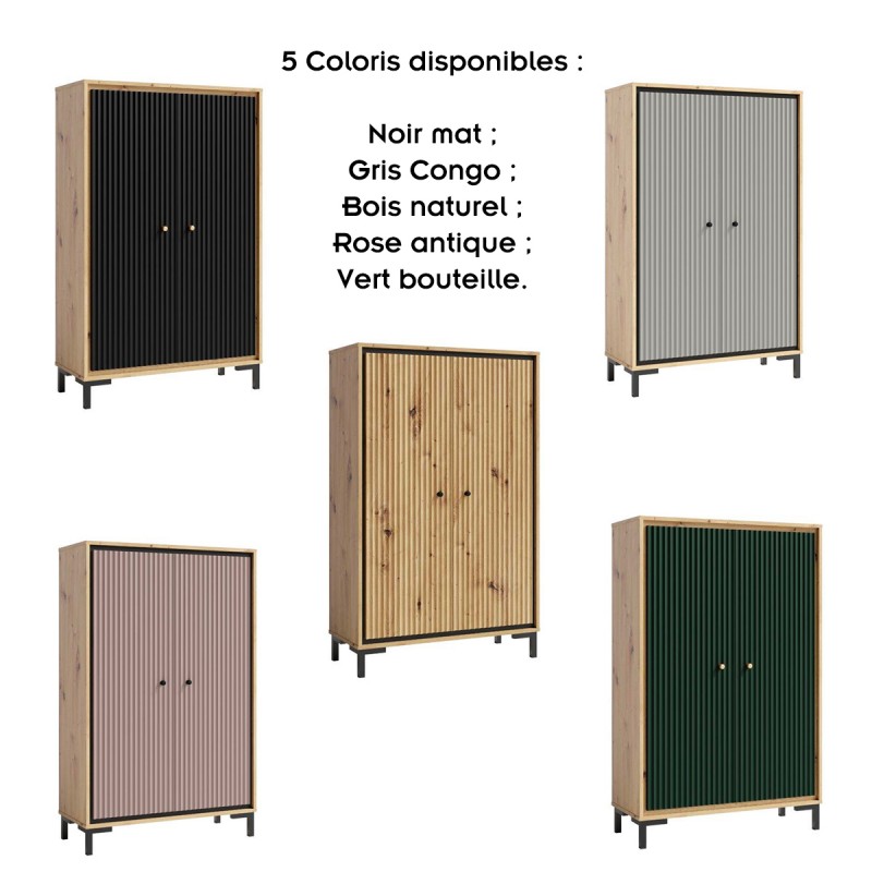 PARII Armoire à Portes bois etagères design tendance