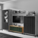 PARII Meuble bas tv 3 portes bois design tendance