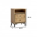 PARII chevet table de nuit 2 tiroirs bois design tendance