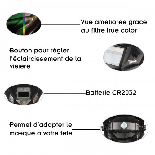 Masque de soudure Casque de soudure professionnel photochromique 2