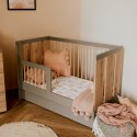 PAULINE Ensemble lit évolutif 120 x 60 bébé enfant et commode à langer PAULINE Ensemble lit évolutif 120 x 60 bébé enfant et commode à langer