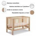 OLIVIA Lit bébé à barreaux 120x60