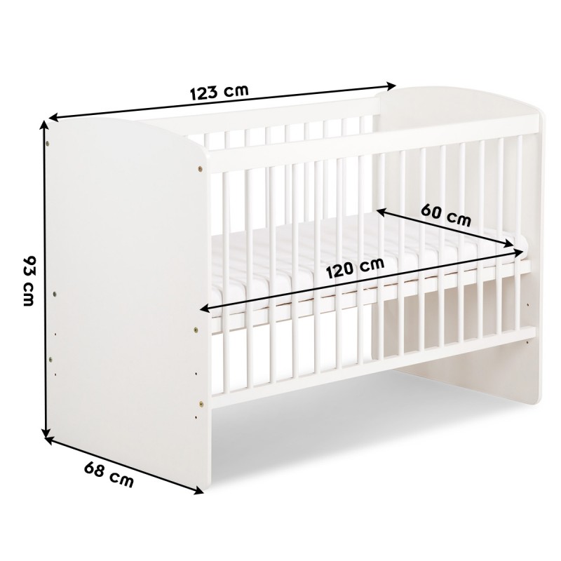 KAROLINA II Lit bébé à barreaux 120x60