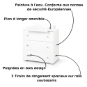 KAROLINA II Commode bébé avec plan à langer amovible et 3 tiroirs KAROLINA II Commode bébé avec plan à langer amovible et 3 tiroirs