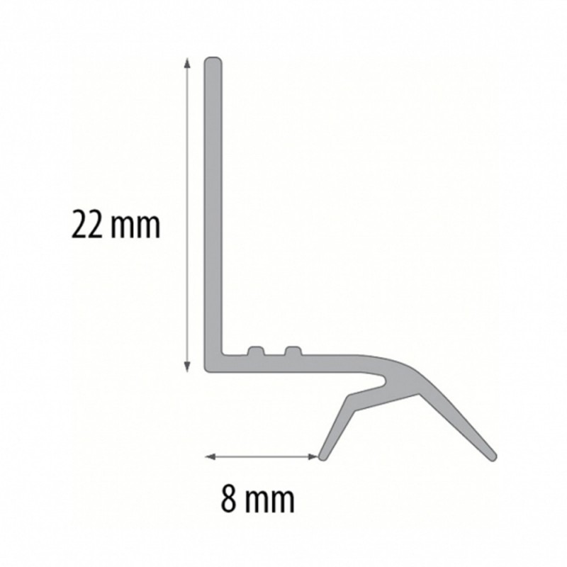 Profilé de carrelage PVC bande de baignoire sous carrelage longueur 1,83 m