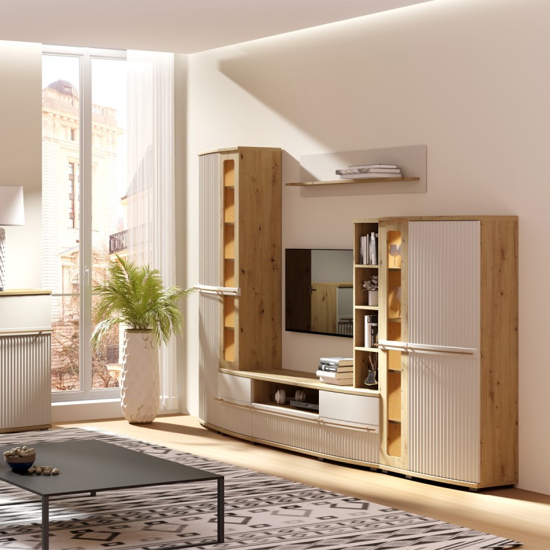 CANDY Etagère murale 140x27 en bois design moderne épuré