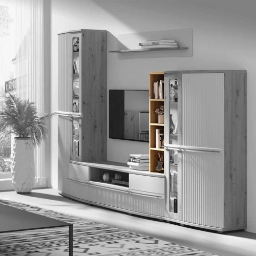 CANDY Petite bibliothèque 4 cases 25x103 cm en bois design moderne épuré 2