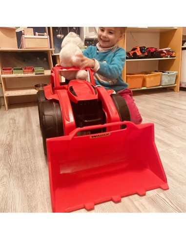 MAXIMUS Bulldozer rouge pour jouets jardin plage