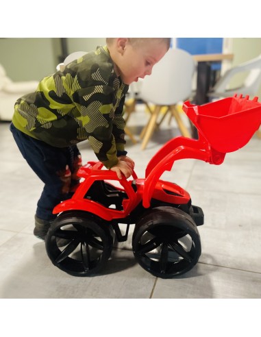 MAXIMUS Bulldozer rouge pour jouets jardin plage