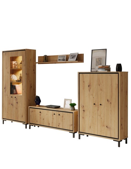 PARII Ensemble de meubles de salon Vaisselier Armoire Meuble TV Étagère design contemporain