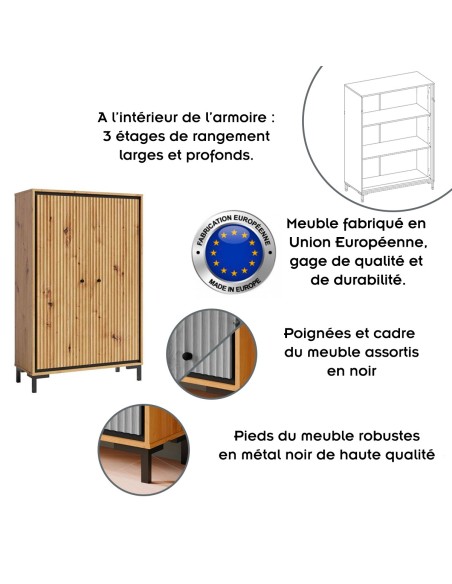 PARII Ensemble de meubles de salon Vaisselier Armoire Meuble TV Étagère design contemporain