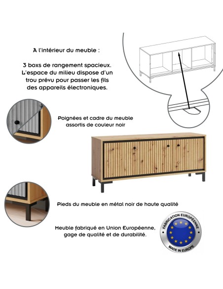 PARII Ensemble de meubles de salon Vaisselier Armoire Meuble TV Étagère design contemporain