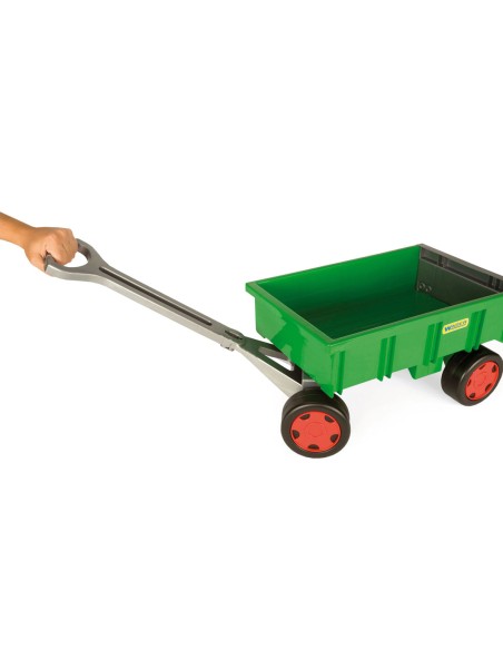 Grand chariot enfant à tirer remorque de jardin avec porte basculante