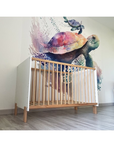 MATTI Lit bébé évolutif à barreaux pieds droits vernis écologique MATTI Lit bébé évolutif à barreaux pieds droits vernis écologique