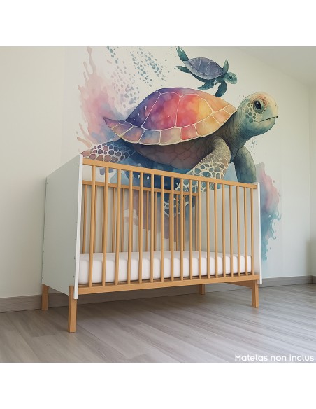 MATTI Lit bébé évolutif à barreaux pieds droits vernis écologique MATTI Lit bébé évolutif à barreaux pieds droits vernis écologique