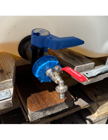 Robinet en laiton pour cuve 1000 L et adaptateur de réservoir IBC