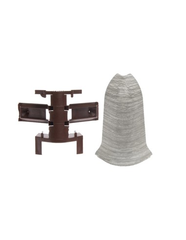 Plinthes goulotte passe-câble PVC 59 mm - 1,10 m avec raccords inclus