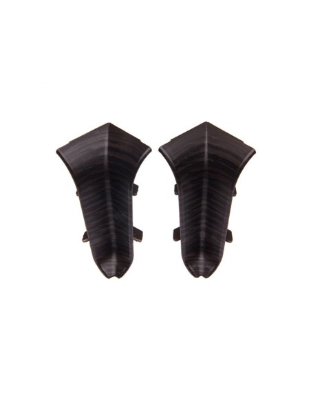 Lot de 2 angles intérieurs pour plinthe PVC 59 mm