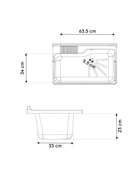 Meuble buanderie double porte avec vasque 80x50