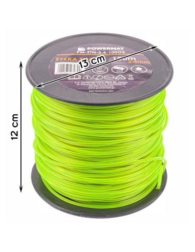 Bobine de fil 100 m pour débroussailleuse coupe-bordure - Fil étoile