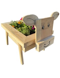 Jardinière en bois DIY à assembler avec bac plastique de 20L