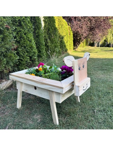 Jardinière en bois DIY à assembler avec bac plastique de 20L