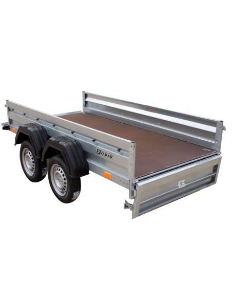 Remorque double essieu 235T ridelles avant/arrière ouvrantes démontage latéral rapide