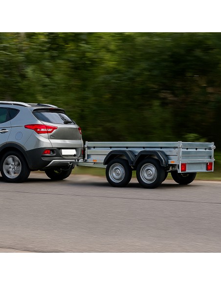 Remorque double essieu 235T ridelles avant/arrière ouvrantes démontage latéral rapide