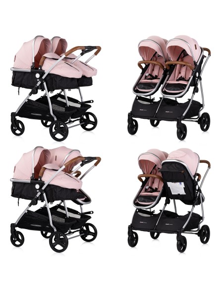 Poussette jumeaux ou enfants rapprochés avec ou sans siège auto Poussette jumeaux ou enfants rapprochés avec ou sans siège auto