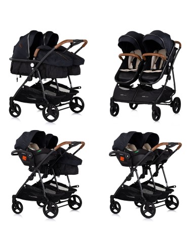 Poussette jumeaux ou enfants rapprochés avec ou sans siège auto