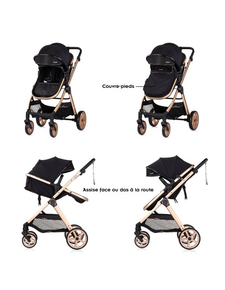 VISTA Poussette combinée jusqu'à 22 kg nacelle souple + assise classique avec cosy i-Size et base Isofix en option VISTA Poussette combinée jusqu'à 22 kg nacelle souple + assise classique avec cosy i-Size et base Isofix en option