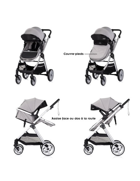 VISTA Poussette combinée jusqu'à 22 kg nacelle souple + assise classique avec cosy i-Size et base Isofix en option VISTA Poussette combinée jusqu'à 22 kg nacelle souple + assise classique avec cosy i-Size et base Isofix en option