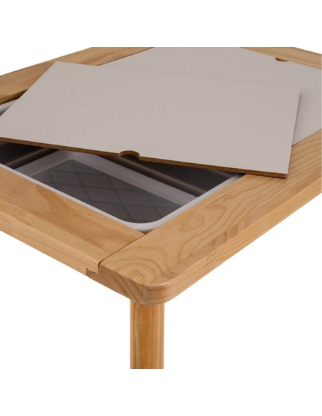 Table Sensorielle en Bois avec Tabouret