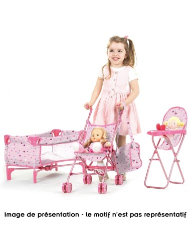TRIXY Poussette de Poupée Pliable Chaise Haute Sac à Langer et Lit parapluie Enfant