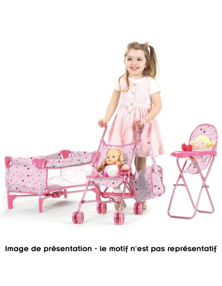 TRIXY Poussette de Poupée Pliable Chaise Haute Sac à Langer et Lit parapluie Enfant