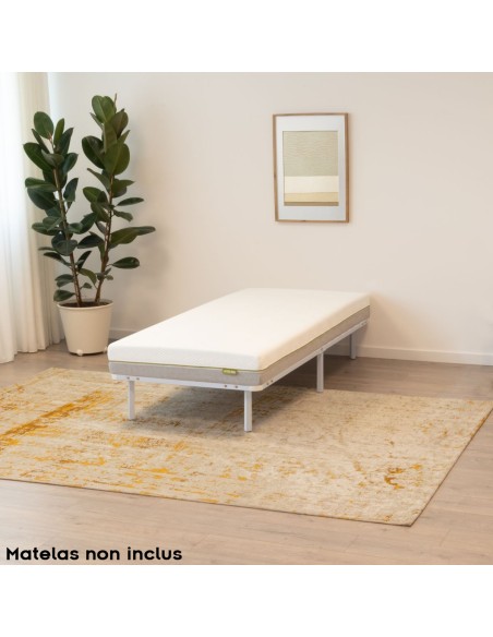 NAMARA Sommier à lattes robuste avec pieds en acier - Montage facile -