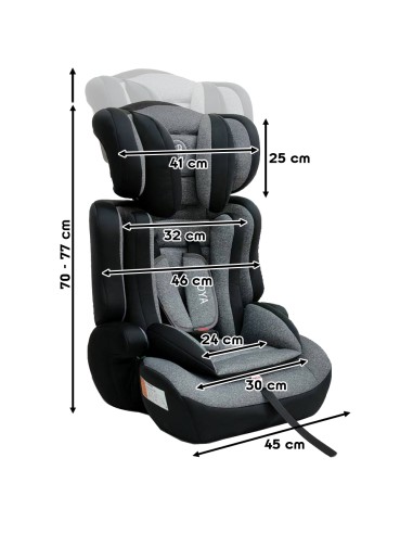 MOYA Siège-auto ceinturé évolutif R129 I-Size 76-150 cm pour enfants