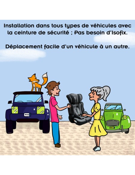 MOYA Siège-auto ceinturé évolutif R129 I-Size 76-150 cm pour enfants