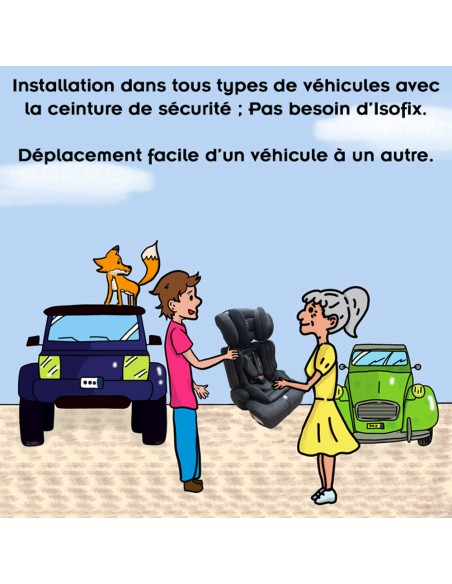 MOYA Siège-auto ceinturé évolutif R129 I-Size 76-150 cm pour enfants