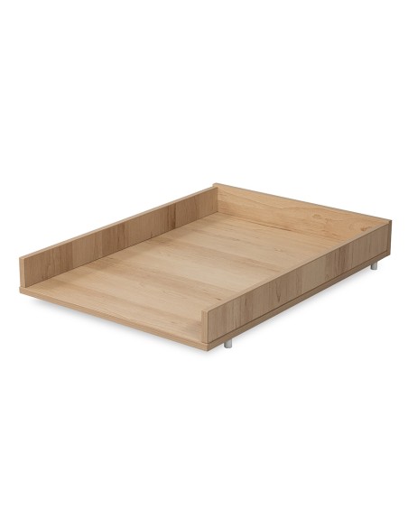 LAURA Lit bébé évolutif à barreaux avec barrière de sécurité 120x60 Champagne